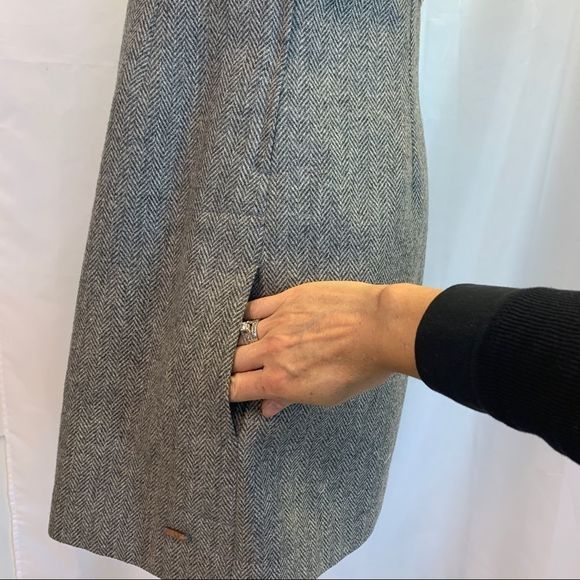 Aritzia Wilfred gray wool sleeveless pockets dress size 10 - Picture 6 of 11